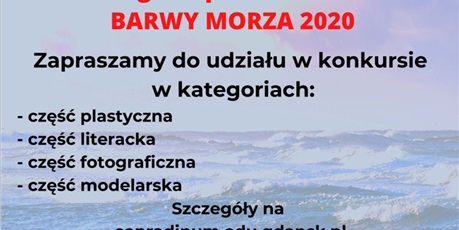 XV OGÓLNOPOLSKI KONKURS  BARWY MORZA 2020