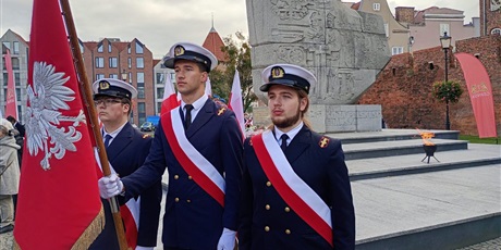 Conradinowski Poczet Sztandarowy podczas uroczystości upamietniającej 83 rocznicę Czynu Bojowego Wojska Polskiego na Wschodzie