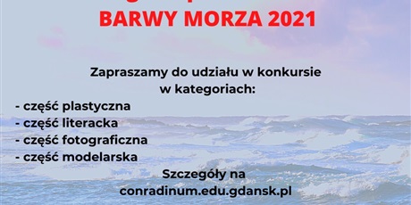 XVI Ogólnopolski Konkurs BARWY MORZA 2021 - zmiana harmonogramu