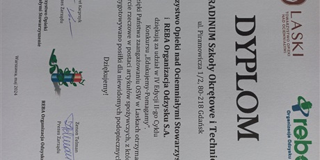 Powiększ grafikę: Dyplomy/podziękowania